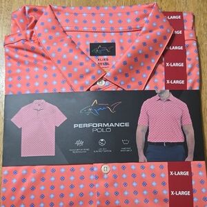 Greg Norman Vibrant Orange and Blue Polo Shirt NVTN 273